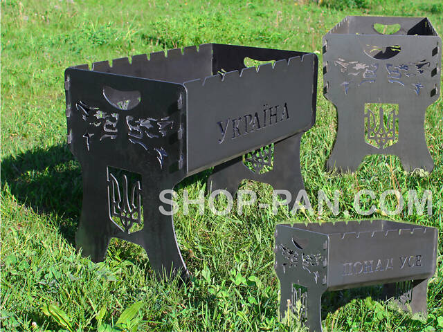 Мангал на 6 шт. валіза розкладна З ІНДИВІДУАЛЬНИМ РИСУНКОМ ПІД ЗАПКА - Фото 1