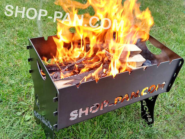 Мангал на 6 шт. розбірний подарунковий із іменним написом - Фото 2