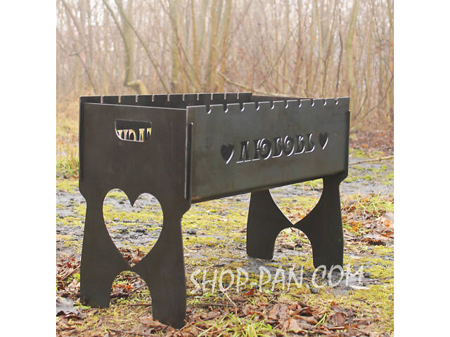 Мангал на 6 шт. розбірний подарунковий із іменним написом - Фото 5