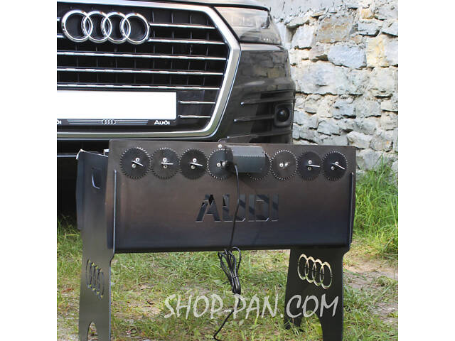 Мангал на 8 шт. із вбудованою шашличницею та мотором на 8 шт. з гравіюванням — Доброго вічора мі з Україні - Фото 5