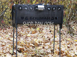 Мангал на довгих ніжках із вбудованою шашличницею та мотором на 12 шампурів 3 мм