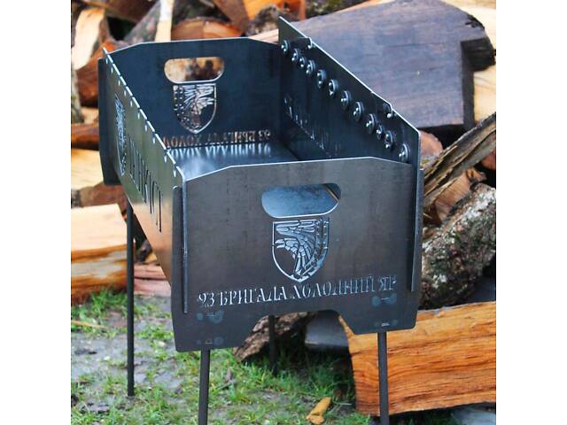 Мангал на довгих ніжках із вбудованою шашличницею та мотором на 10 шампурів 3 мм - Фото 8