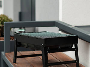 Мангал переносной складной с решеткой 43×30×23.5 см