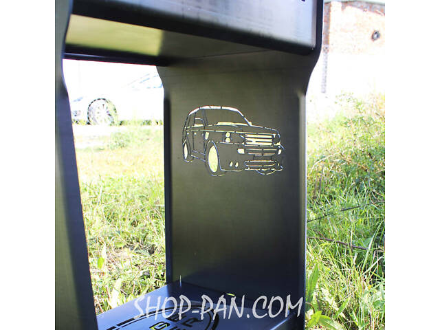 Мангал розбірний високий на 8 шампурів із підставкою для дров та індивідуальним гравіюванням - Фото 7