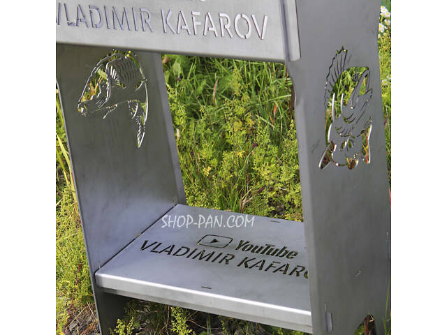 Мангал розбірний високий із неіржавкої сталі на 10 шампурів - Фото 2