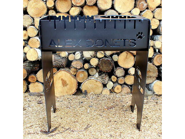 Розбірний мангал високий на 10 шампурів. - Фото 3