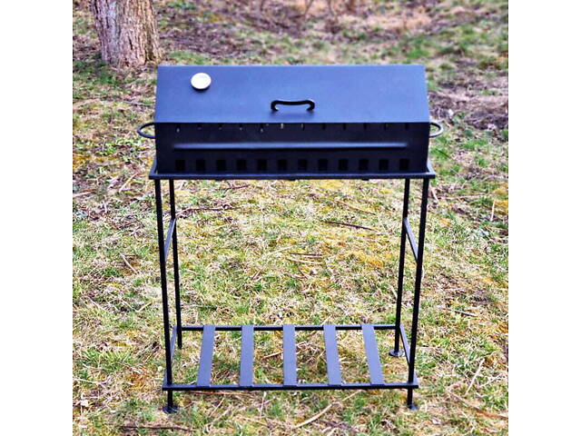 Мангал Садовий з кришкою 4 мм + 10 шампурів - Фото 4