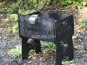 Мангал із вбудованою шашличницею та мотором на 6 шампурів — Птах