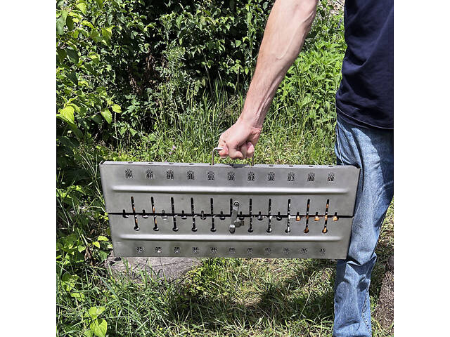 Мангал валіза з нержавіючої сталі 10 шампурів - Фото 3