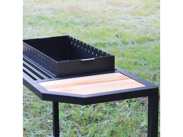 Мангал Ватра зі столиком і знімною жарівнею на 12 шампурів - Фото 3