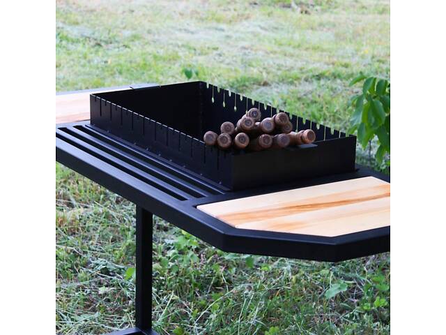 Мангал Ватра зі столиком і знімною жарівнею на 12 шампурів - Фото 4