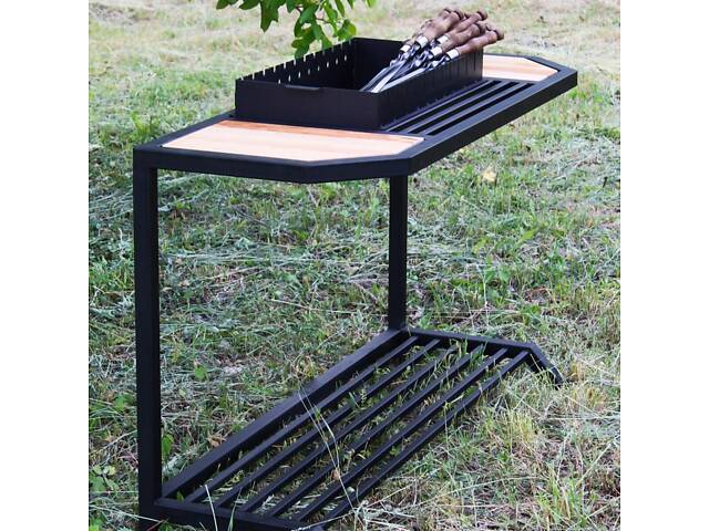 Мангал Ватра зі столиком і знімною жарівнею на 12 шампурів - Фото 8