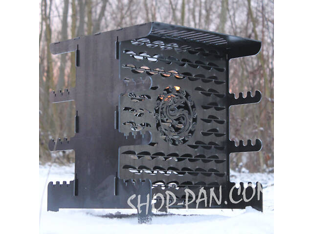 Мангал вертикальний розбірний з індивідуальним гравіюванням - в подарунок - Фото 3