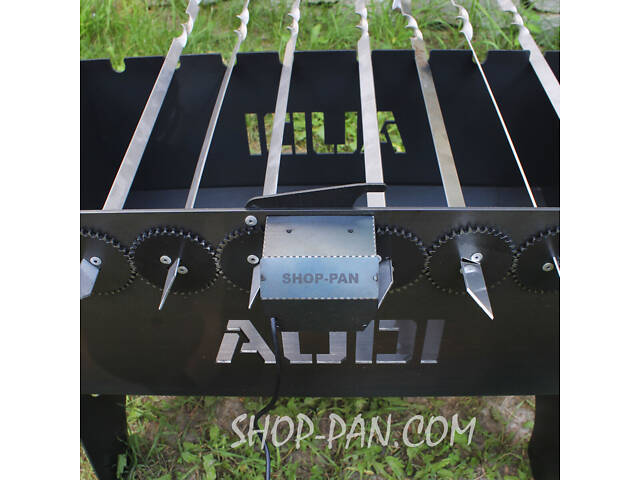 Мангал імний із вбудованою шашличницею та мотором на 10 шампурів - Фото 5