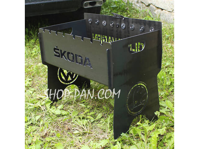 Мангал імний із вбудованою шашличницею та мотором на 8 шампурів - Фото 9