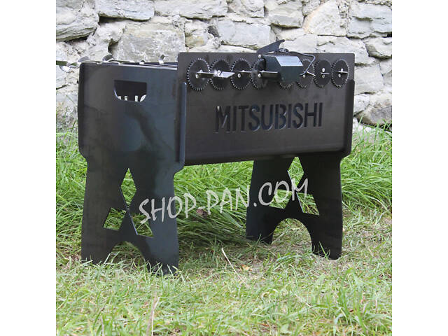 Мангал імний із вбудованою шашличницею та мотором на 10 шампурів - Фото 7