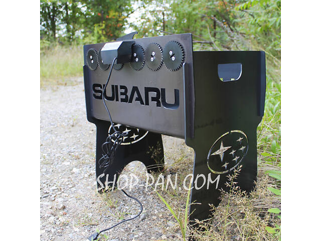 Мангал імний із вбудованою шашличницею та мотором на 12 шампурів - Фото 9