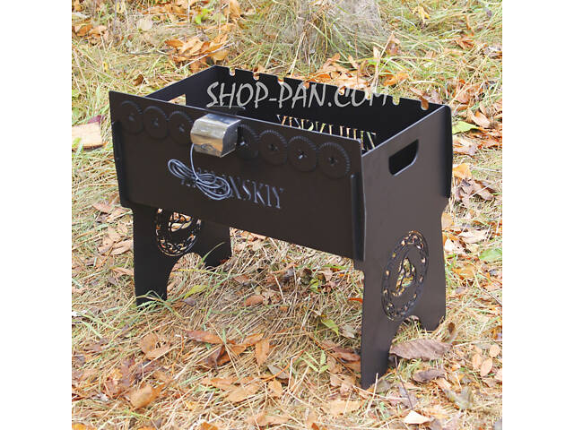 Мангал імний із вбудованою шашличницею та мотором на 12 шампурів - Фото 10