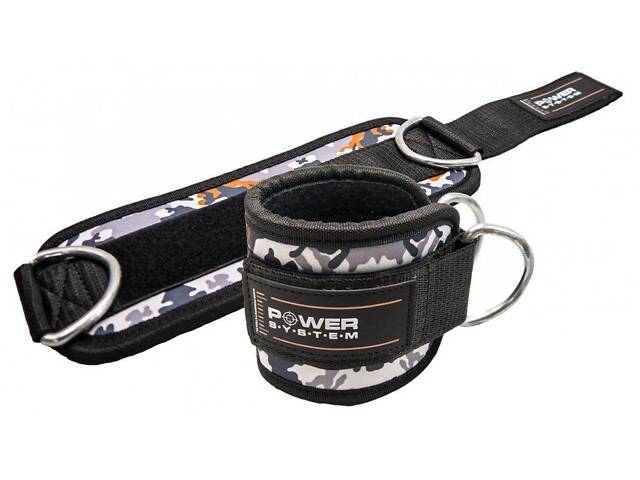 Манжети на щиколотку Power System PS-3470 Ankle Strap Camo Grey/Black - Фото 1