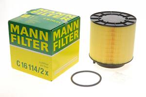 MANN-FILTER C 16 114/2 X Фильтр воздушный Audi A4/Q5 3.0TFSI/3.2FSI 08-17/A5 3.0TFSI/3.2F