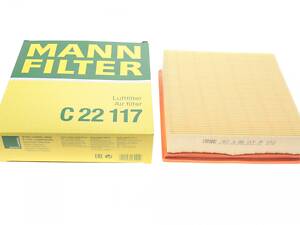 MANN-FILTER C 22 117 Фільтр повітряний Audi 100 1.8-2.3 82-90/VW T2 1.6-2.0 64-92/Lada 2110-2112 1.5-2.0 95-12