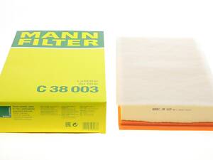 MANN-FILTER C 38 003 Фільтр повітряний Skoda Kodiaq 2.0RS TDI/VW Arteon 2.0TDI 17-/Passat 2.0TDI 14-/Tiguan 2.0TDI 16-20