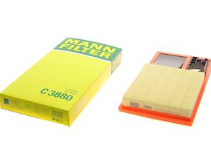 MANN-FILTER C 3880 Воздушный фильтр Skoda Fabia/Octavia/Roomster/VW Caddy/Golf/Polo 1.4-1.6 16V 06-14/Jetta 1.6 12-