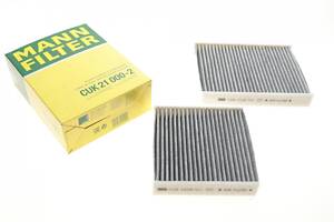 MANN-FILTER CUK 21 000-2 Фільтр салону Citroen C3 09-/C4 Cactus/Peugeot 2008 13-/207 06-15