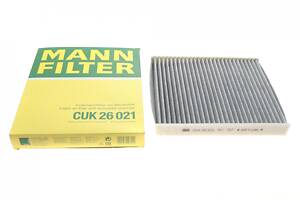 MANN-FILTER CUK 26 021 Фільтр салону VW Polo 1.0TSI/Seat Ibiza 1.0 i/1.6 TDI 17- (вугільний)