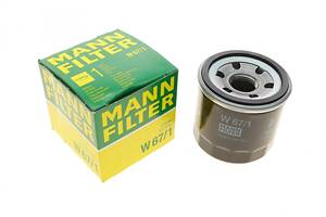 MANN-FILTER W 67/1 Фільтр масляний Mazda 3 1.3/1.6 03-14/1.5-1.6 Skyactive 13-19/Renault 1