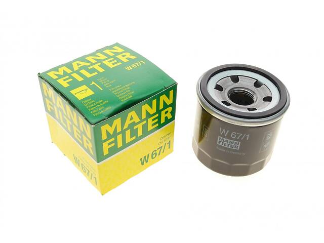 MANN-FILTER W 67/1 Фільтр масляний Mazda 3 1.3/1.6 03-14/1.5-1.6 Skyactive 13-19/Renault 1