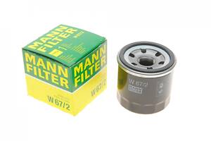 MANN-FILTER W 67/2 Фільтр масляний Chevrolet Aveo 1.2/Chery QQ 0.8 04-12/Suzuki Swift 1.0-1.6 83-/Daewoo 0.8-1.0 98-