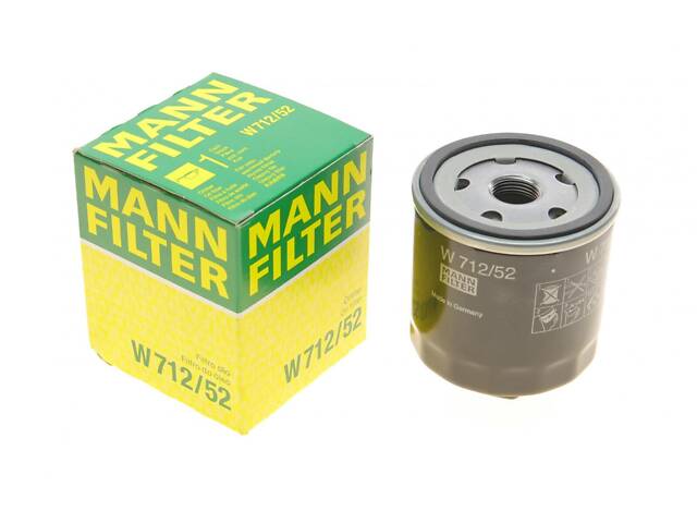 MANN-FILTER W 712/52 Фильтр масляный VW Caddy II/Golf IV/V/Seat Leon 1.4/1.6i 85-