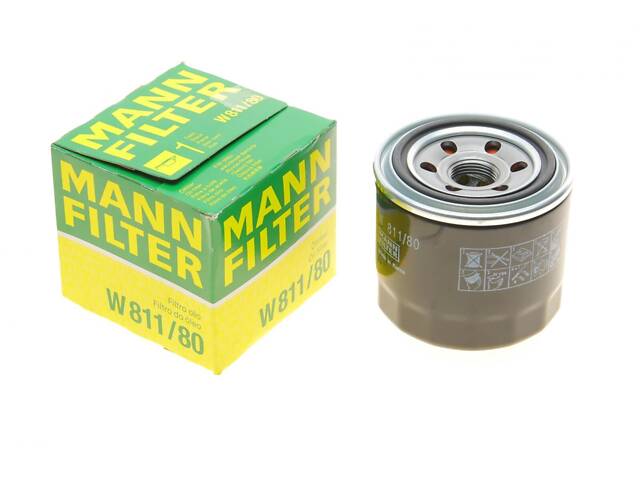 MANN-FILTER W 811/80 Фільтр масляний Kia Ceed/Rio 1.4-1.6 05-/Hyundai Tucson 2.0 04-/Sonata 1.8-3.0 88-/Mitsubishi/Mazda