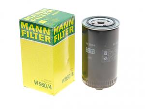 MANN-FILTER W 950/4 Масляный фильтр VW T4 2.4D/2.5TDI 90-03/Volvo 940/960 2.4TD 90-96