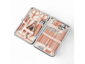 Маникюрно-педикюрный набор RESTEQ 24 предмета — профессиональный набор инструментов для ухода за ногтями и лицом