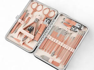 Манікюрно-педикюрний набір RESTEQ 24 предмети — професійний набір інструментів для догляду за нігтями та обличчям