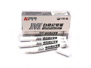 Маркер белый перманентный Aodemei 6116M