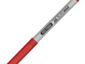 Маркер Buromax CD/DVD 'JOBMAX', red, 0.6 мм (BM.8701-05)