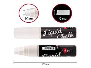 Маркер меловый Santi 391122 10 мм 1 шт белый