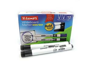 Маркер на водной основе для белой сухостыряемой доски черный Luxor 651 2-5мм 3311