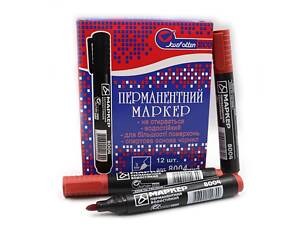 Маркер перманентный красный J. Otten ECO круглый наконечник 8004-HW-rd 12шт/этик , цена за 1 маркер