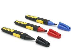 Маркер Stanley 'FatMax' со стойкими чернилами (черный, красный, синий), 3 шт.