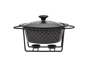 Марміт керамічний Kamille KM-6425 24х21х8 см 1.5 л чорний