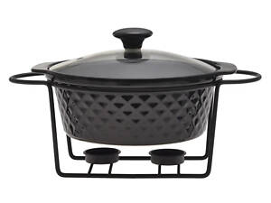 Мармит керамический Kamille KM-6425 24х21х8 см 1.5 л черный