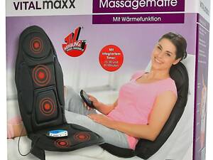 Массажный коврик VitalMaxx с функцией нагрева, вибрацией, подушкой для массажного кресла