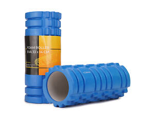 Масажний ролик Cornix EVA 33 x 14 см (валик, роллер) XR-0035 Blue