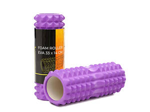 Масажний ролик Cornix EVA 33 x 12.5 см (валик, роллер) XR-0328 Violet