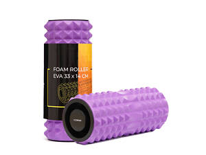 Масажний ролик Cornix EVA 33 x 14 см (валик, роллер) XR-0338 Violet