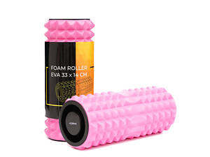 Масажний ролик Cornix EVA 33 x 14 см (валик, роллер) XR-0339 Pink